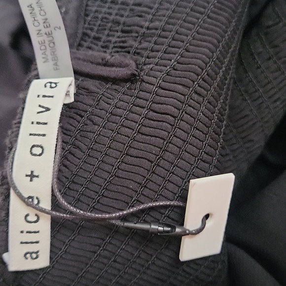 Alice + Olivia JORI Spaghetti Strap Tiered Maxi Classic Black Dress - Picture 7 of 8